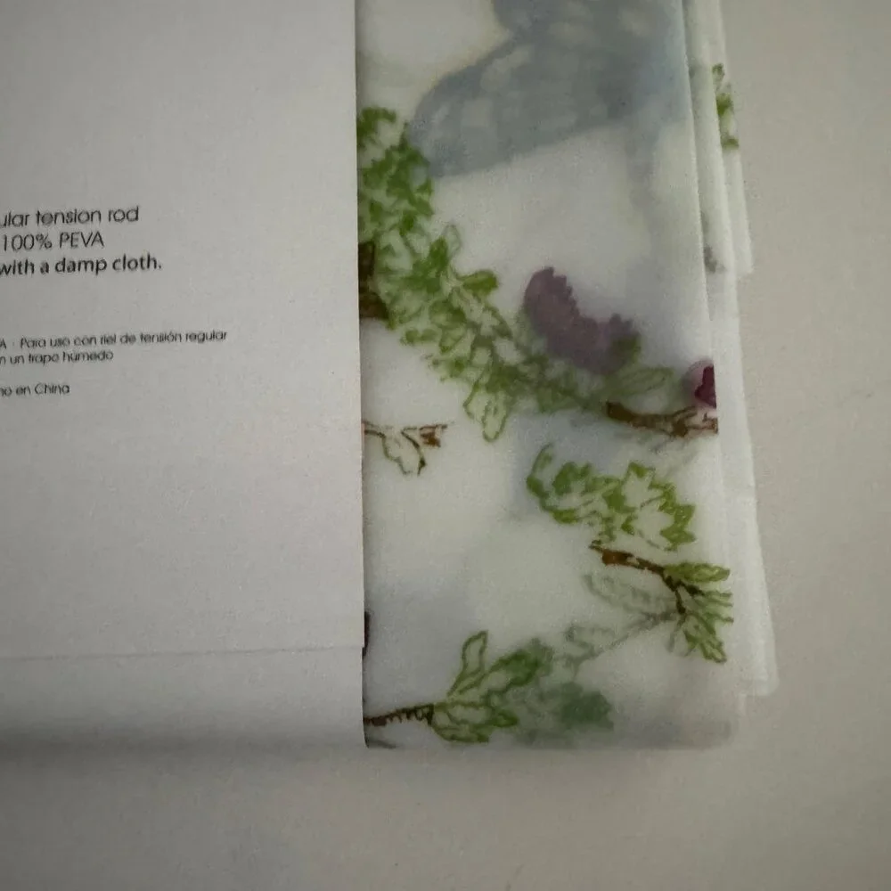 Maytex Garden Flight Peva Shower Curtain New